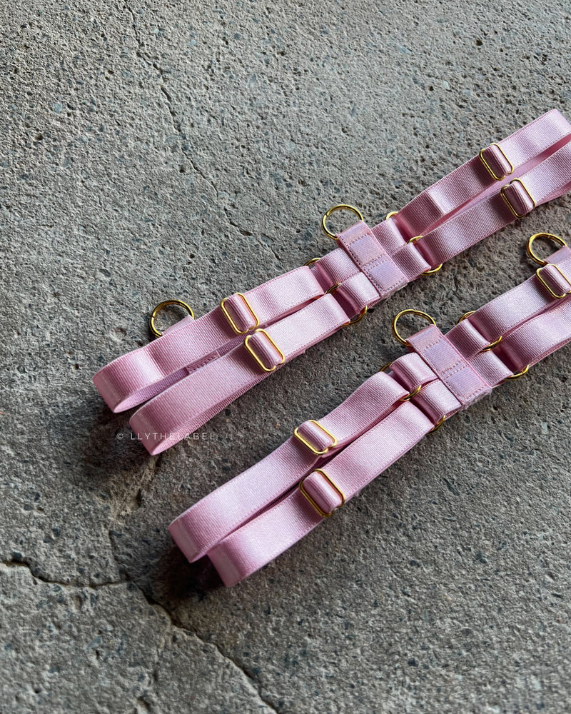 THIGH GARTERS - BABY PINK
