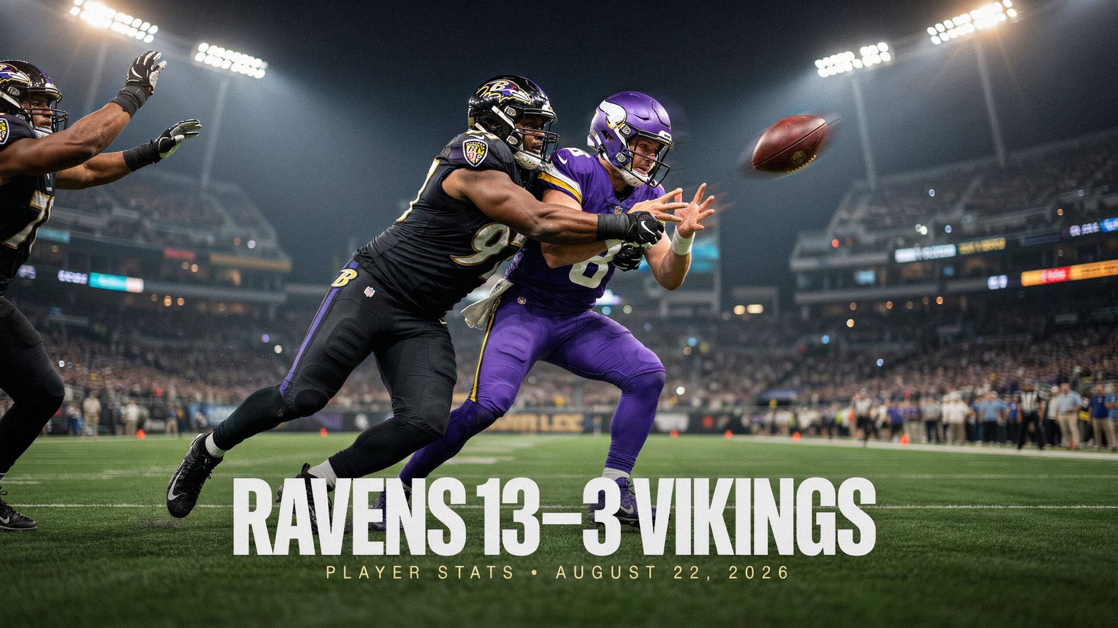 Baltimore Ravens vs Minnesota Vikings Match Player Stats