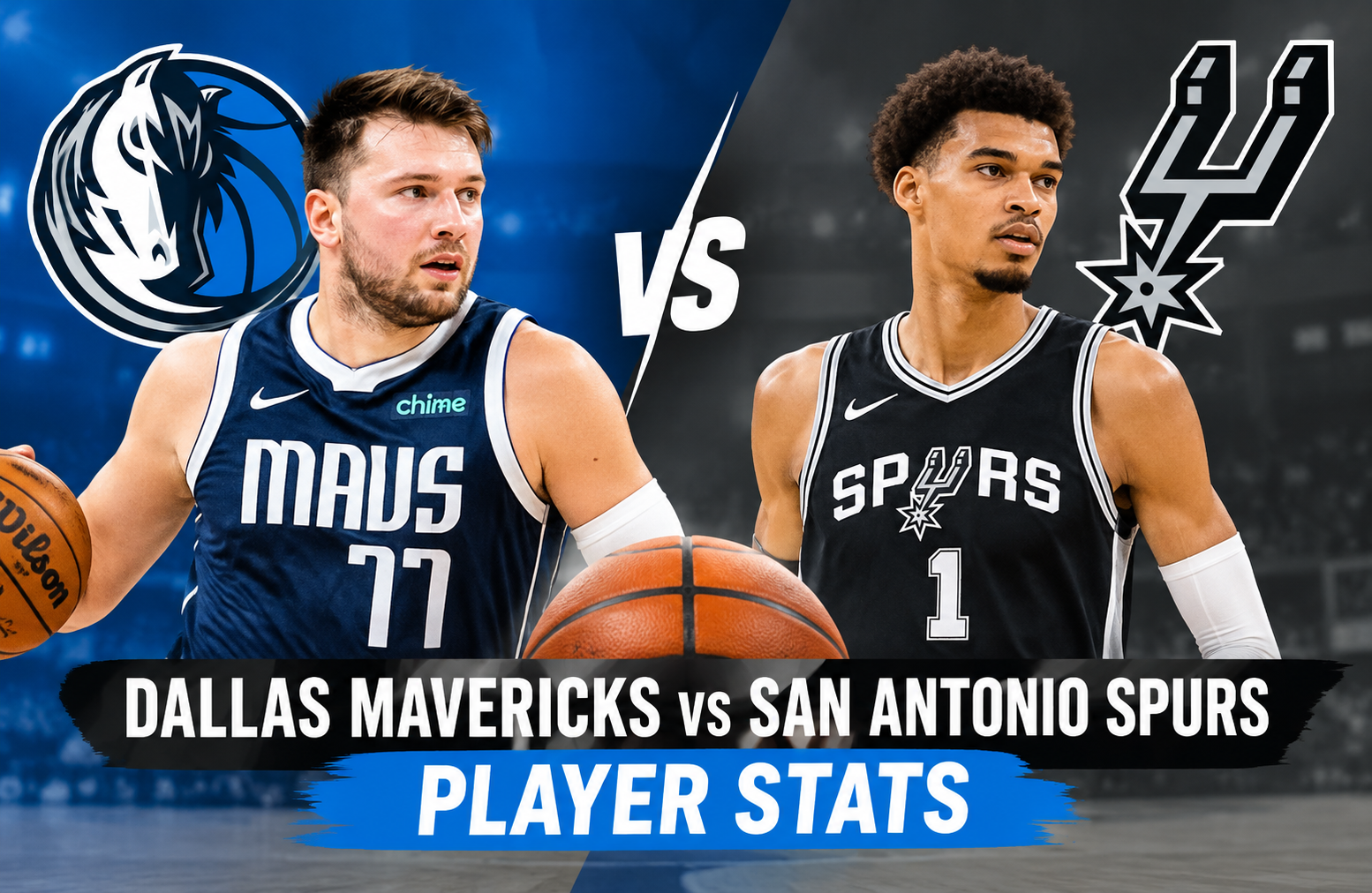 Dallas Mavericks vs San Antonio Spurs Match Player Stats