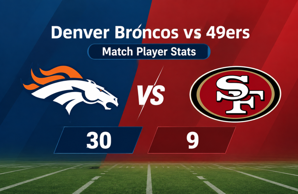 Denver Broncos vs 49ers Match Player Stats