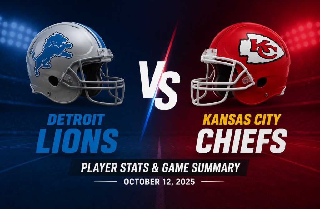 Detroit Lions vs Kansas City Chiefs Match Player Stats