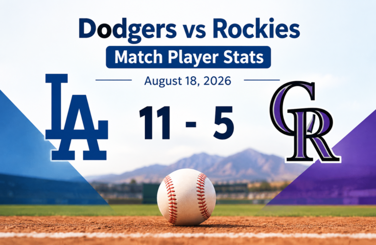 Dodgers vs Colorado Rockies Match Player Stats: August 18, 2026