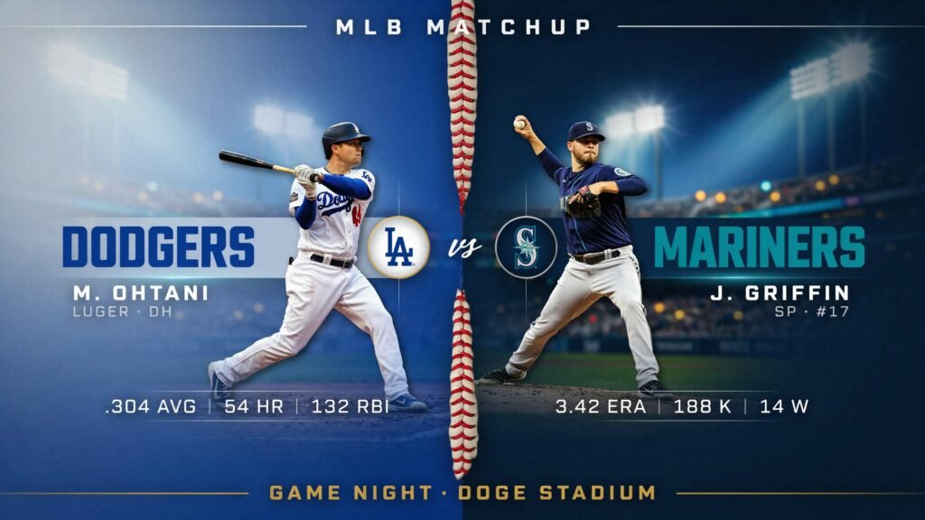 Dodgers vs Seattle Mariners Match Player Stats