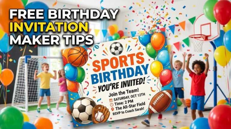 Free Birthday Invitation Maker Tips for Sports Themed Celebrations