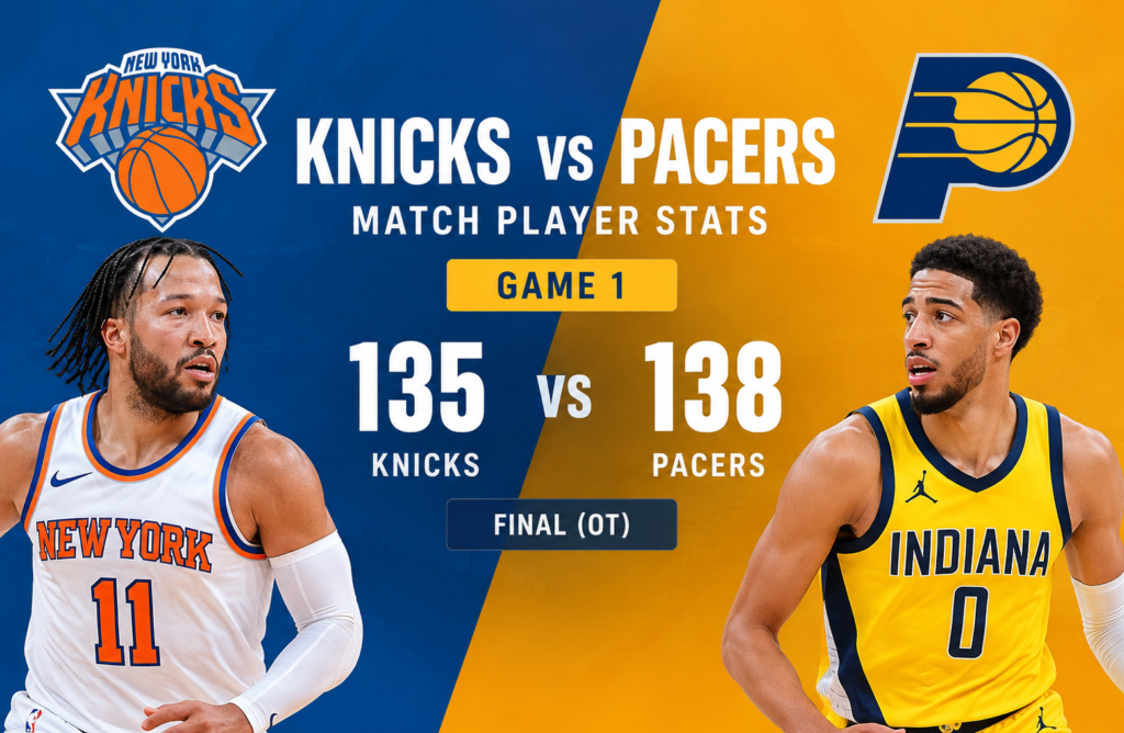 Knicks vs Pacers Match Player Stats: Game 1