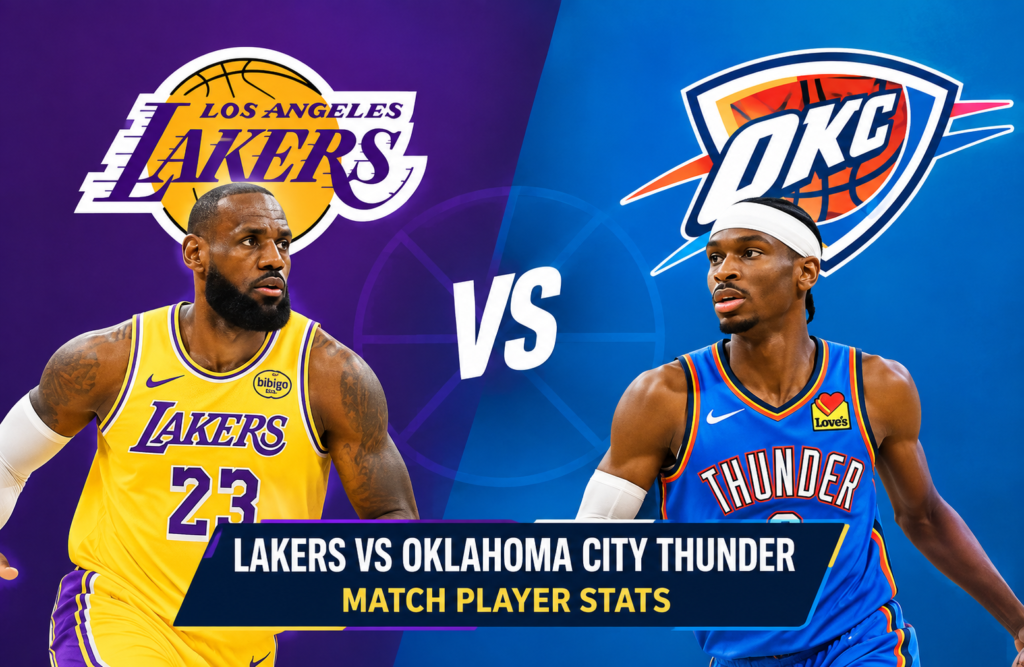 Lakers vs Oklahoma City Thunder Match Player Stats