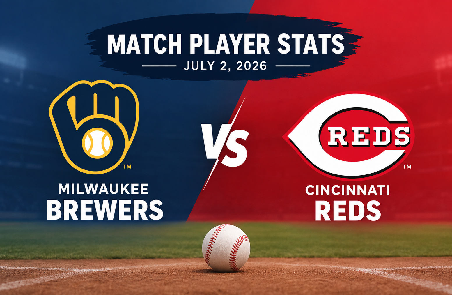 Milwaukee Brewers vs Cincinnati Reds Match Player Stats
