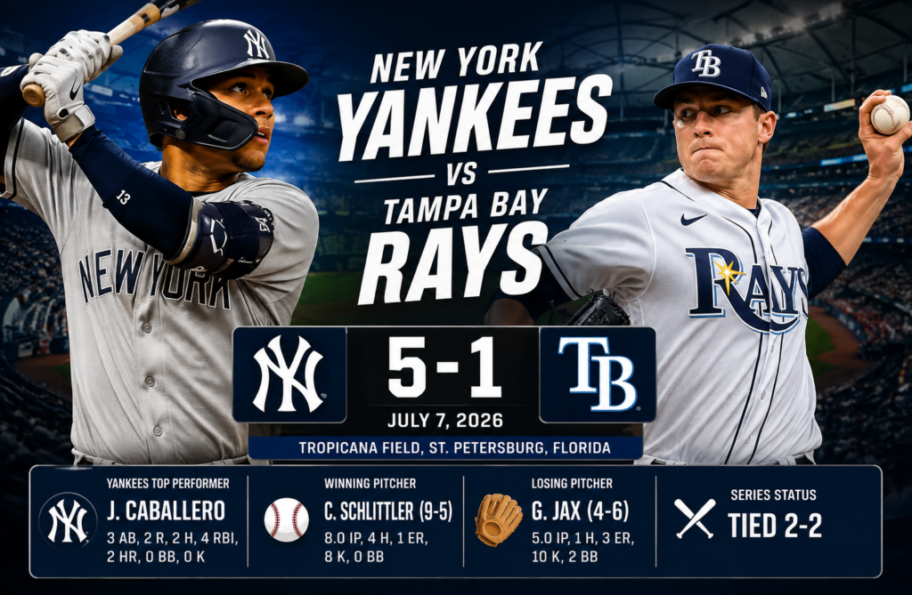 New York Yankees vs Tampa Bay Rays Match Player Stats