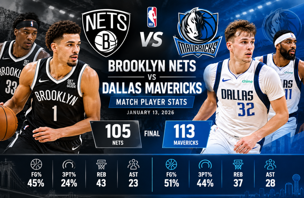 brooklyn nets vs dallas mavericks match player stats