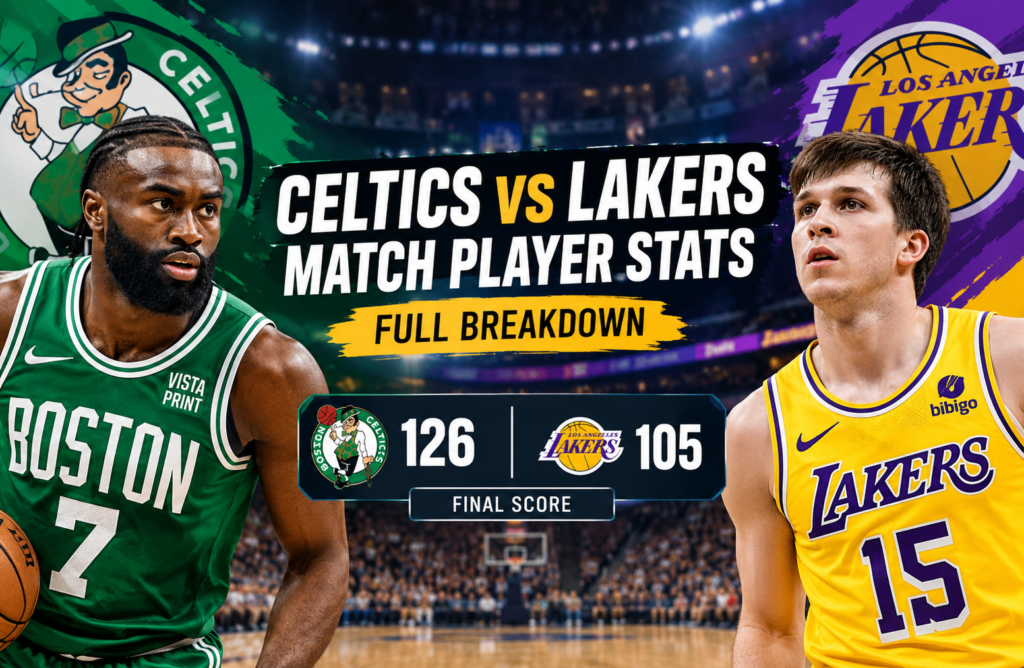 celtics vs lakers match player stats