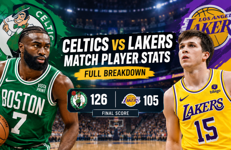 celtics vs lakers match player stats