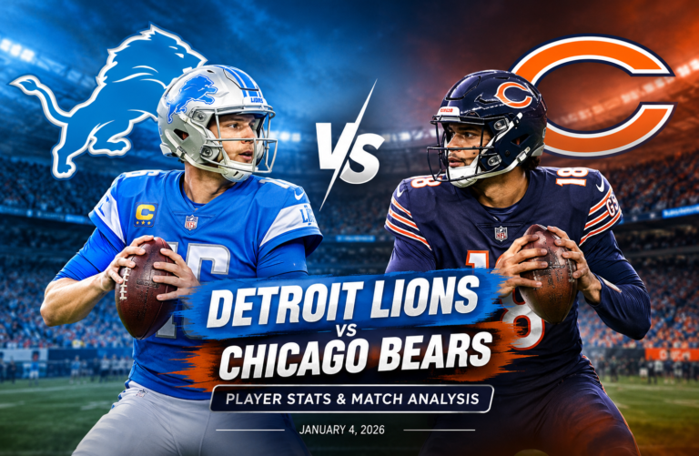 detroit lions vs chicago bears match player stats