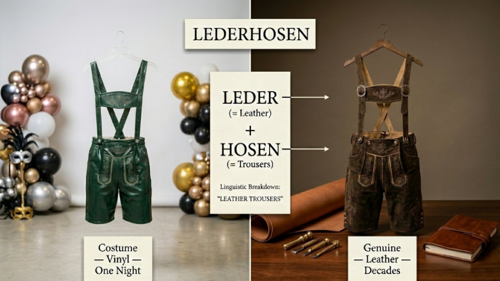 Lederhosen Costume vs the Real Thing — and What the Word Actually Means