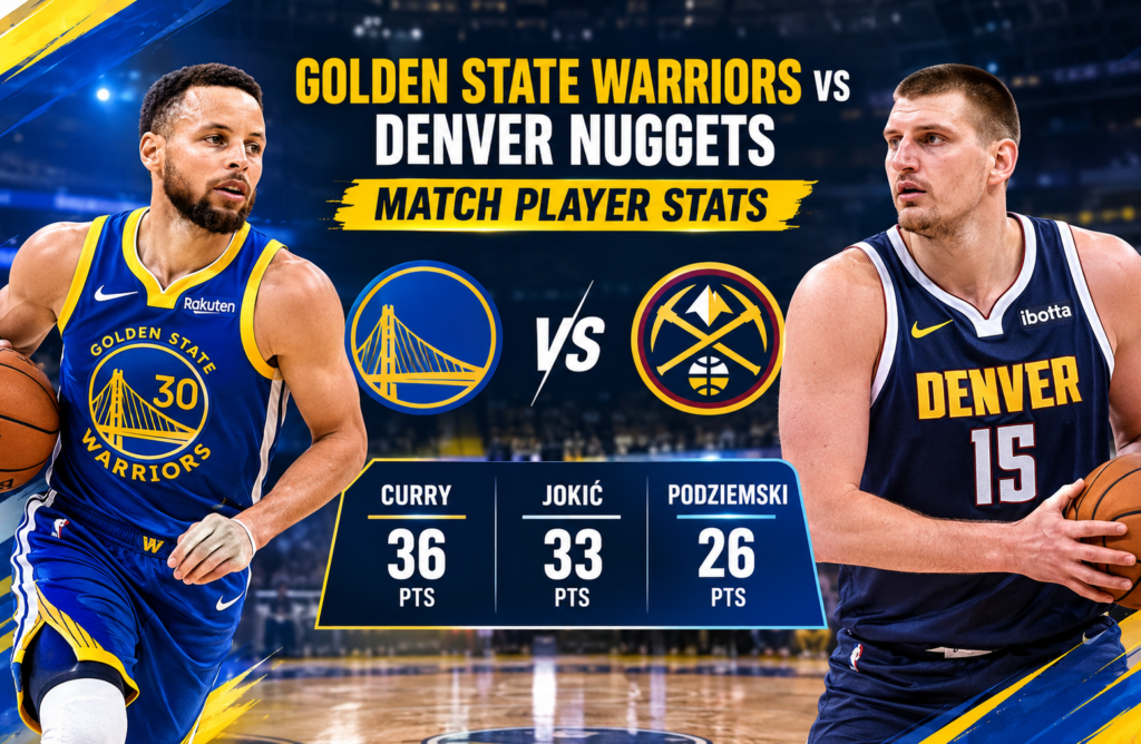 golden state warriors vs denver nuggets match player stats