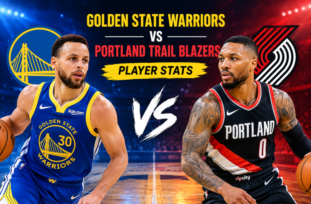 golden state warriors vs portland trail blazers match player stats