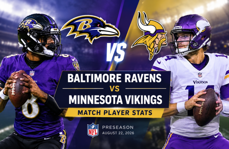 Baltimore Ravens vs. Minnesota Vikings Match Player Stats