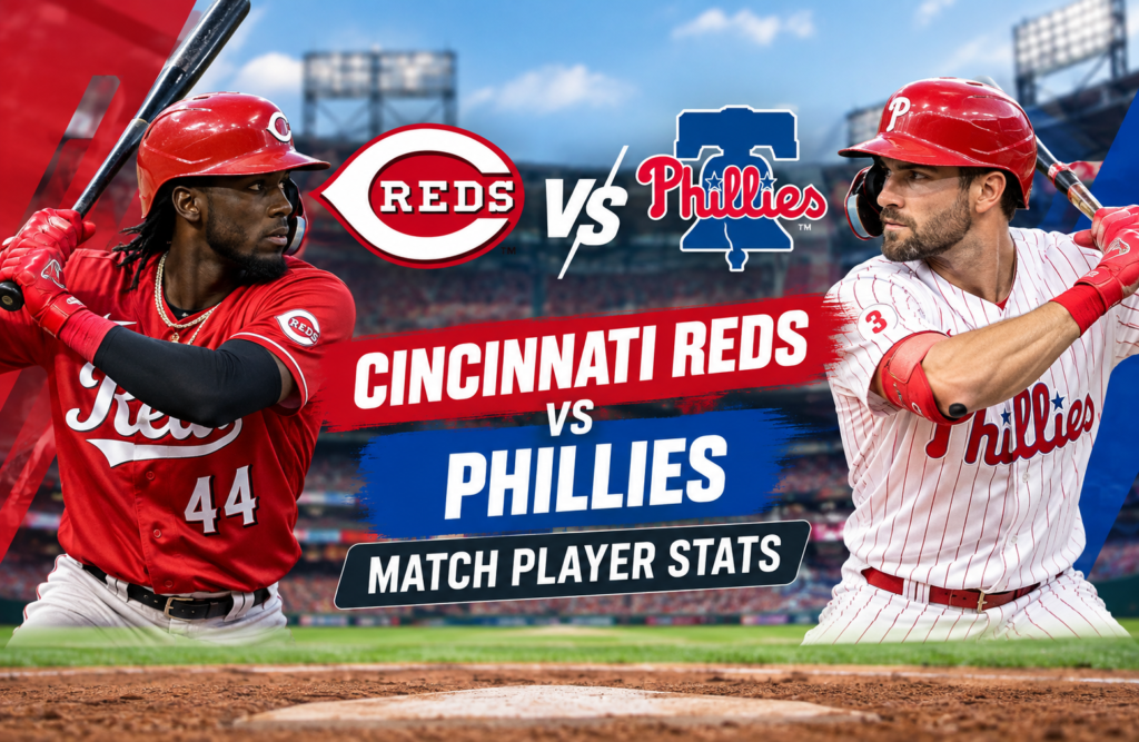 cincinnati reds vs phillies match player stats