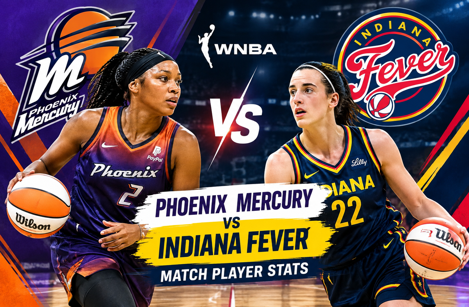 Phoenix Mercury vs Indiana Fever Match Player Stats