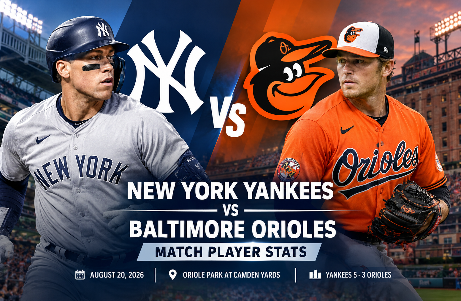 New York Yankees vs Baltimore Orioles Match Player Stats
