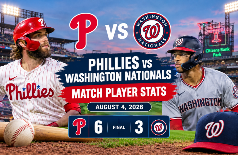 Phillies vs Washington Nationals Match Player Stats