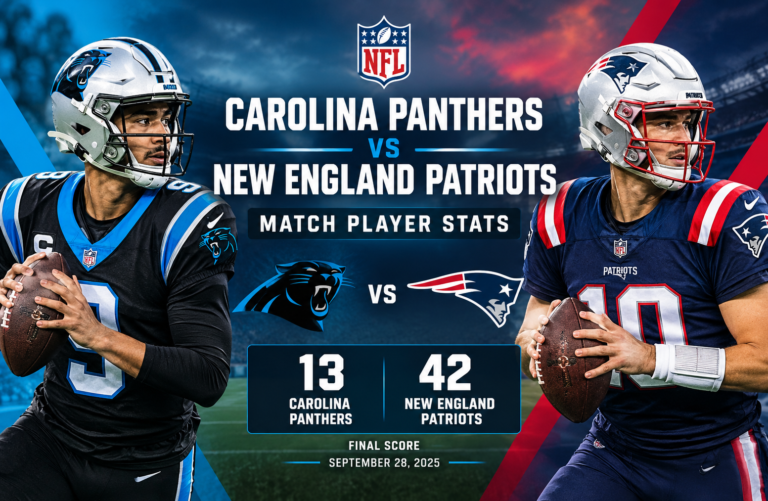 carolina panthers vs new england patriots match player stats