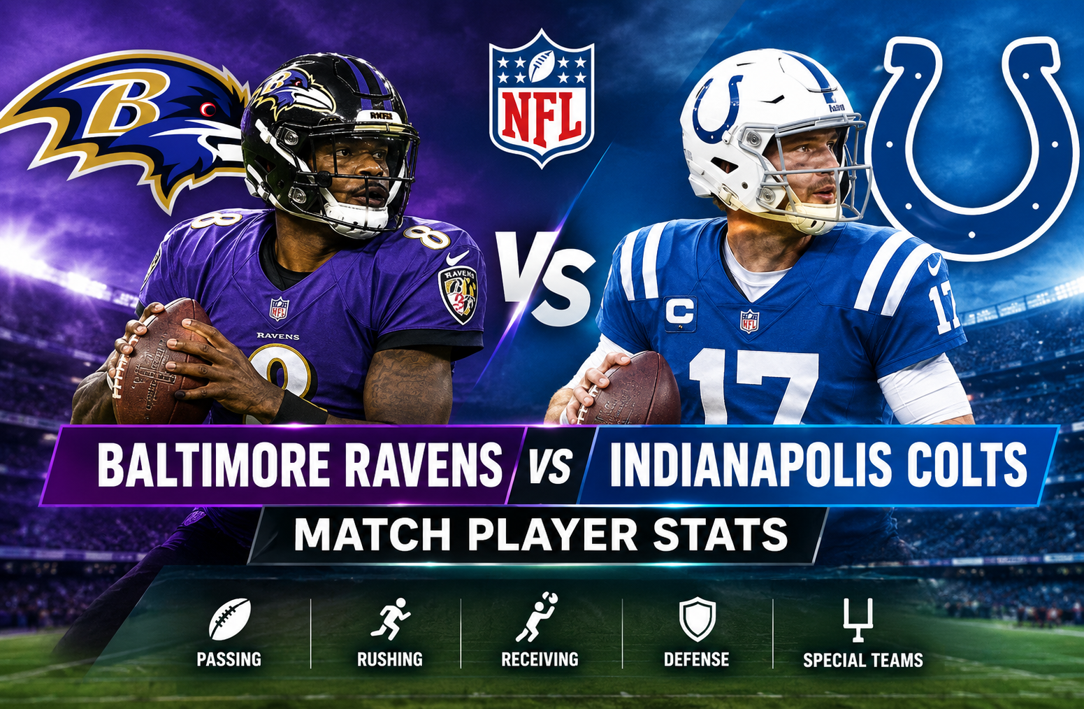 indianapolis colts vs baltimore ravens match player stats