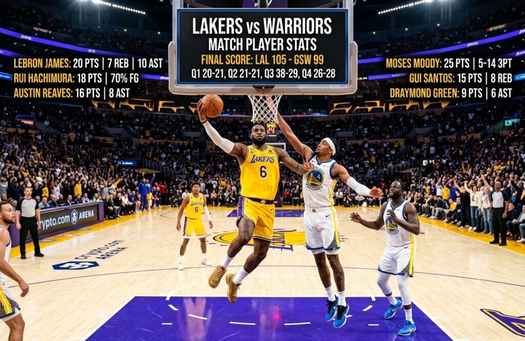 Lakers vs Golden State Warriors Match Player Stats
