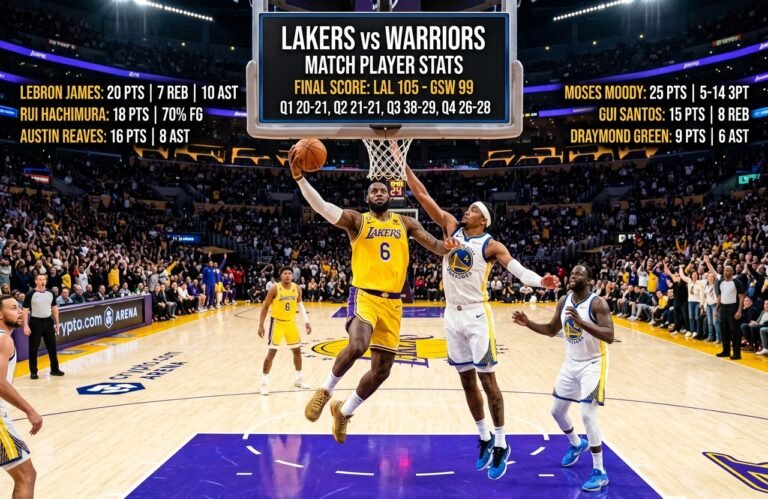 Lakers vs Golden State Warriors Match Player Stats