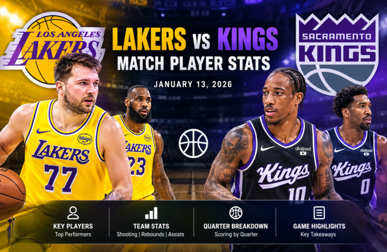 lakers vs sacramento kings match player stats