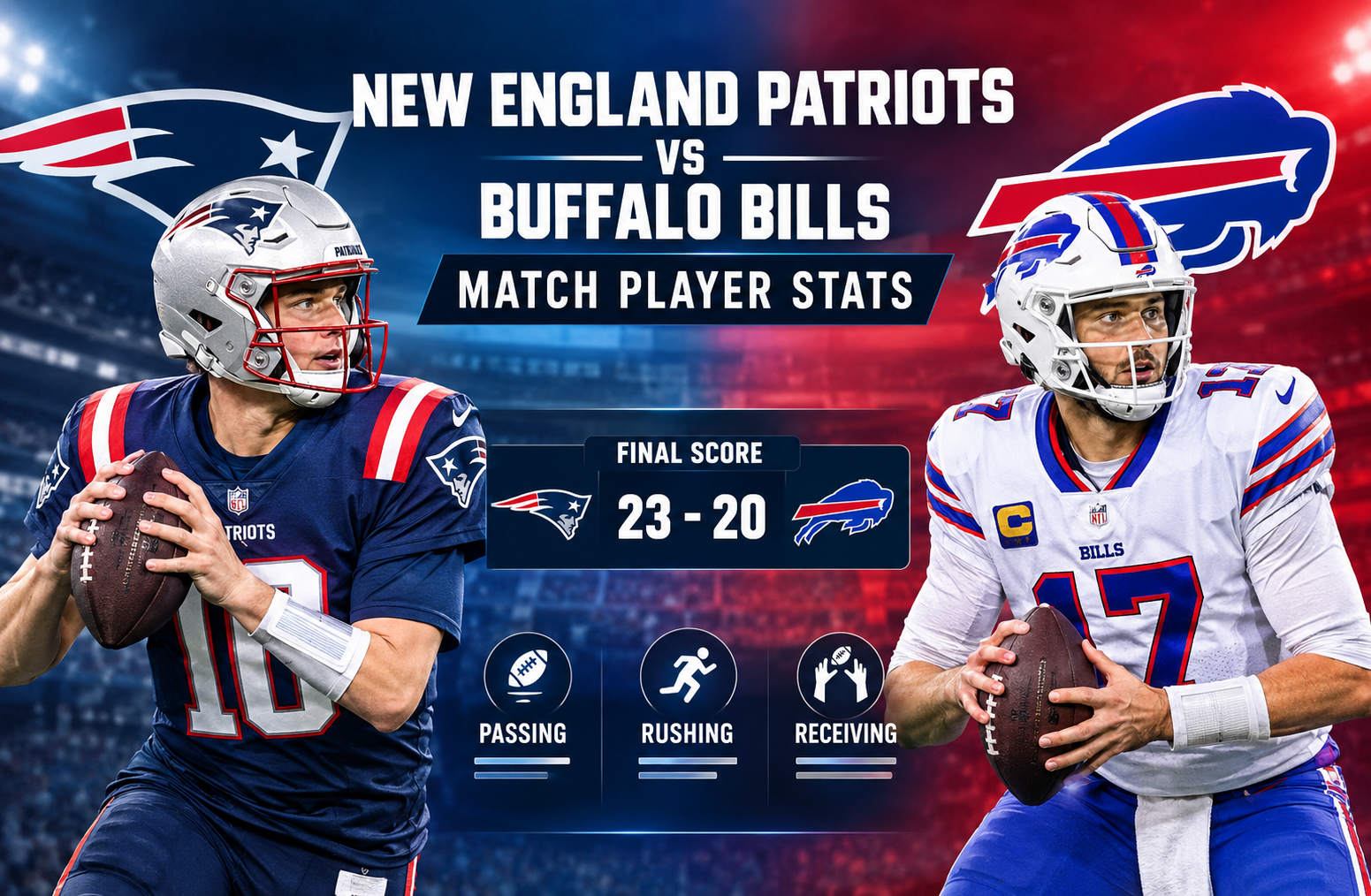 new england patriots vs buffalo bills match player stats