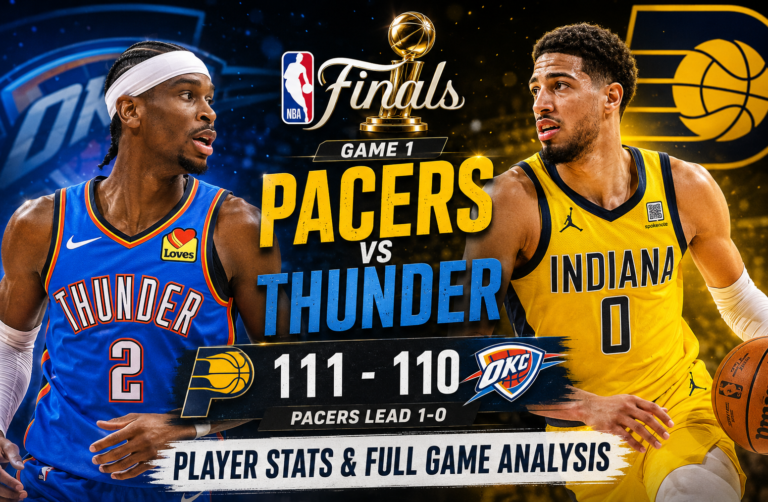 Oklahoma City Thunder vs Indiana Pacers Match Player Stats