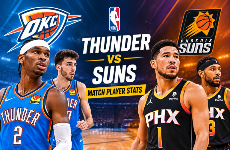 oklahoma city thunder vs phoenix suns match player stats