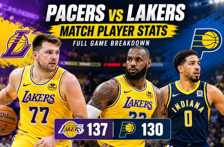 pacers vs lakers match player stats