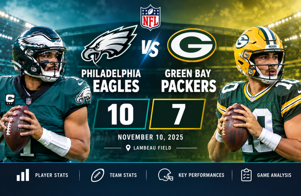 Philadelphia Eagles vs Green Bay Packers Match Player Stats