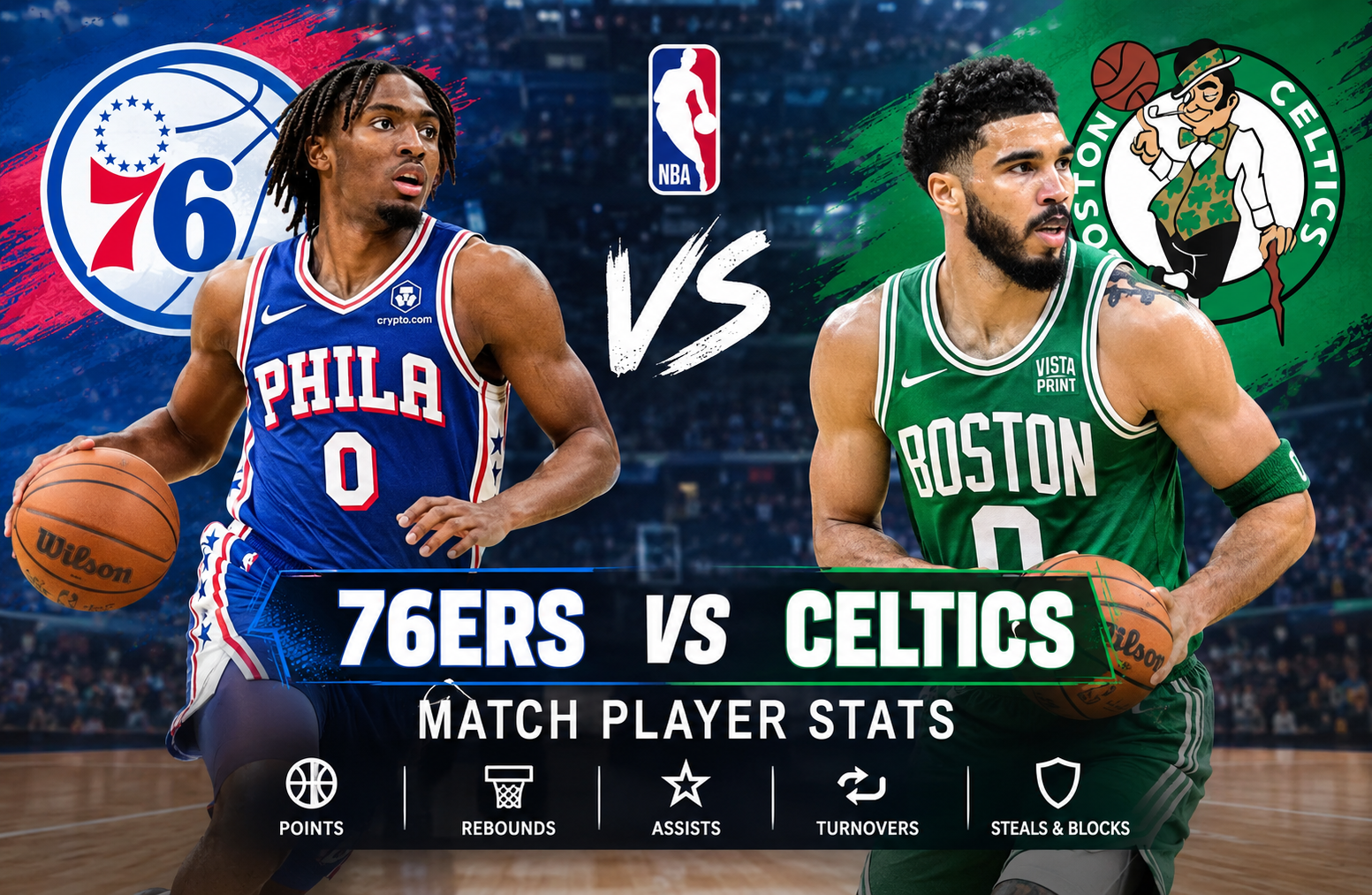 76ers vs boston celtics match player stats