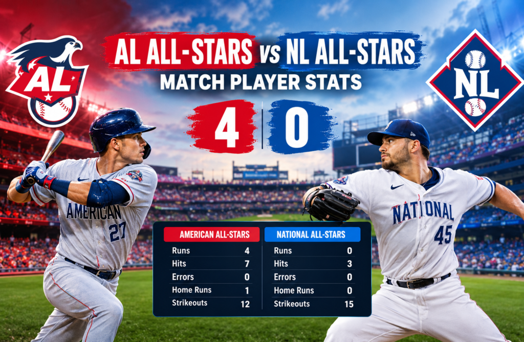 AL All-Stars vs NL All-Stars Match Player Stats
