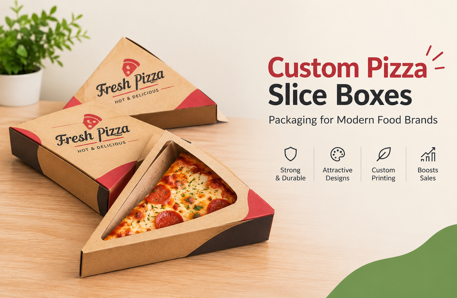 Custom Pizza Slice Boxes