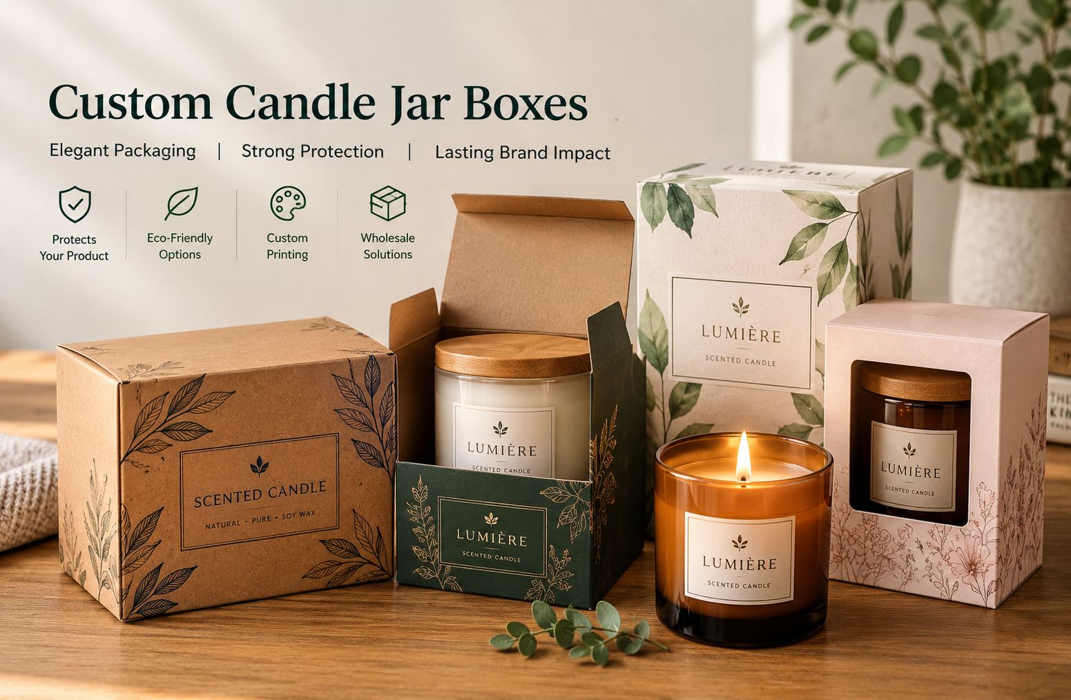 Custom Candle Jar Boxes for Elegant and Secure Packaging