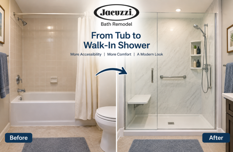 How Jacuzzi Bath Remodel Can Help With a Tub to Walk In Shower Conversion Request