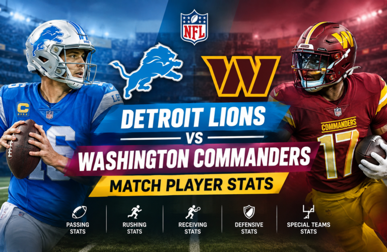 Detroit Lions vs Washington Commanders Match Player Stats