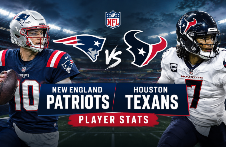 New England Patriots vs Texans Match Player Stats