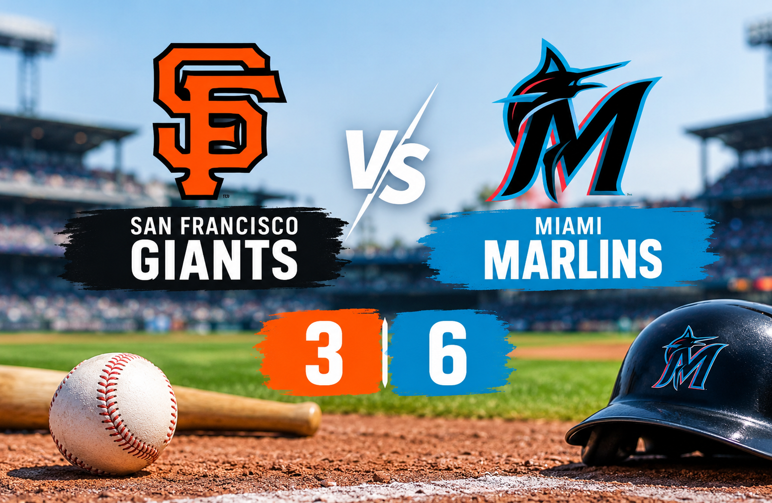 San Francisco Giants vs Miami Marlins Match Player Stats