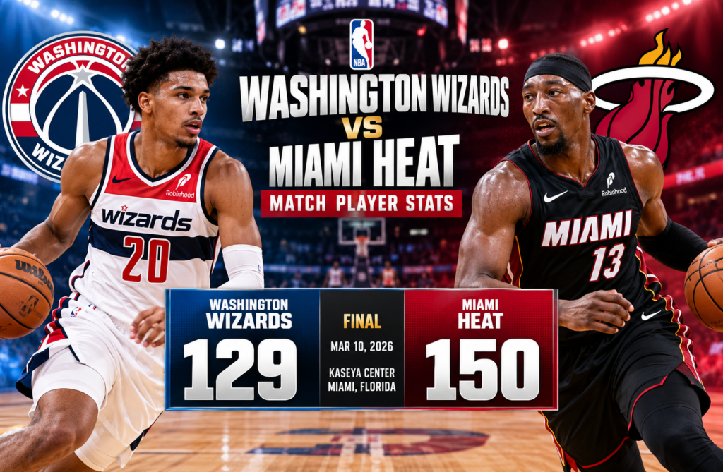 Washington Wizards vs Miami Heat Match Player Stats