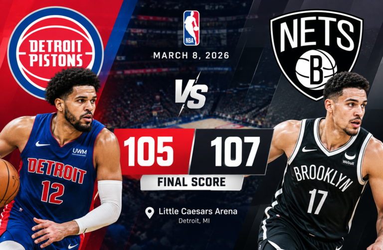 Detroit Pistons vs Brooklyn Nets Match Player Stats