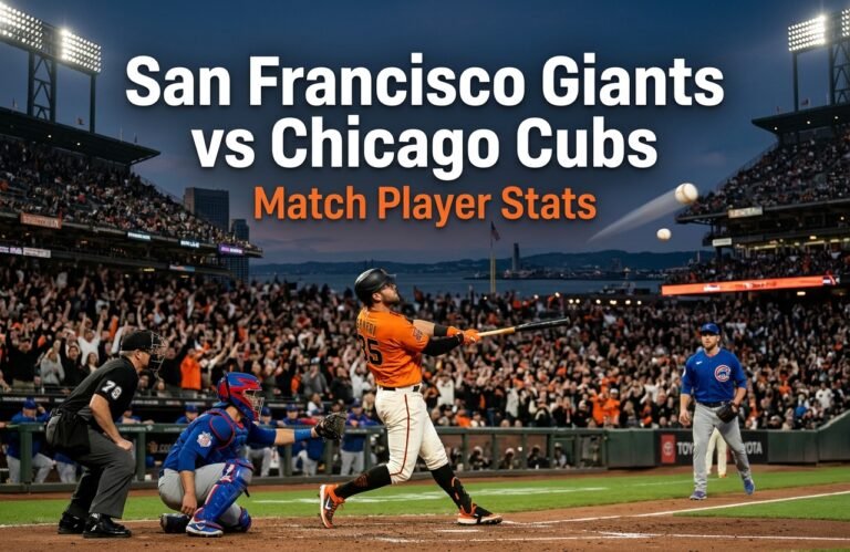 San Francisco Giants vs Chicago Cubs Match Player Stats