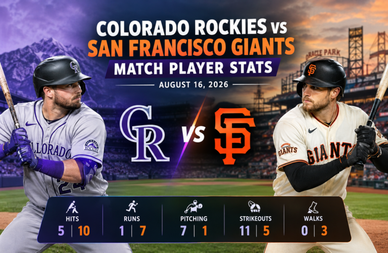 Colorado Rockies vs San Francisco Giants Match Player Stats