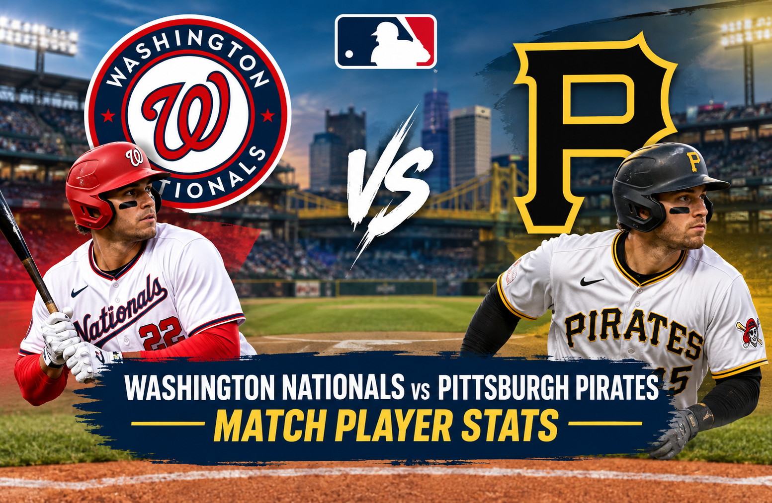 washington nationals vs pittsburgh pirates match player stats