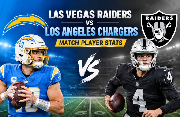 las vegas raiders vs los angeles chargers match player stats