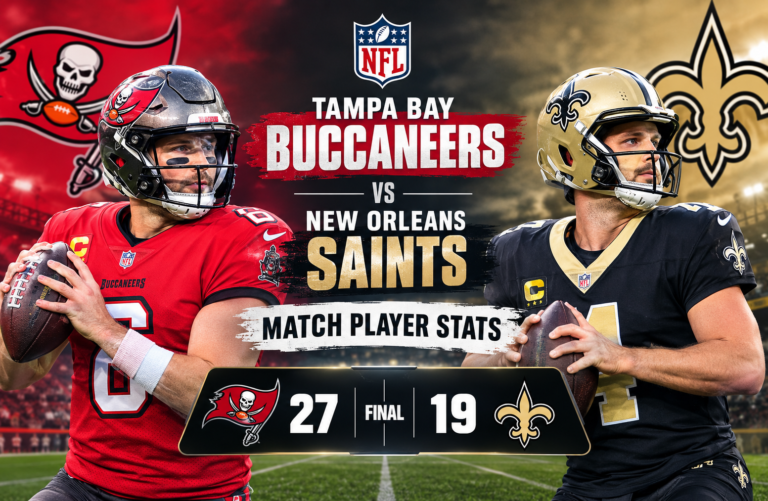 Tampa Bay Buccaneers vs New Orleans Saints Match Player Stats