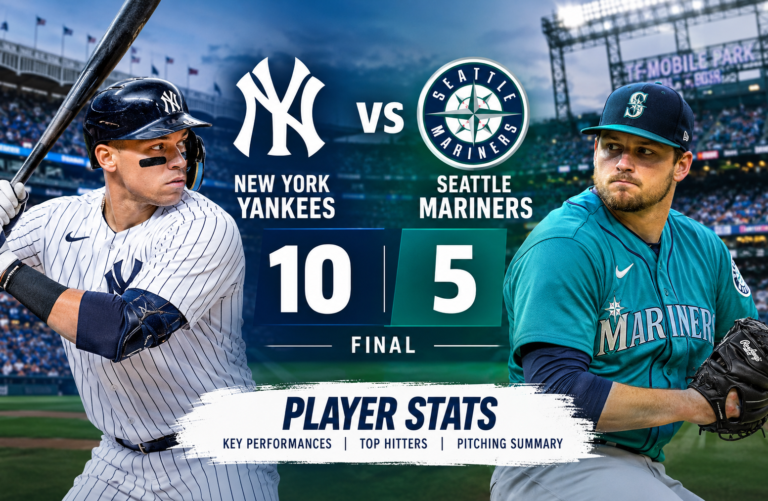 New York Yankees vs Seattle Mariners Match Player Stats